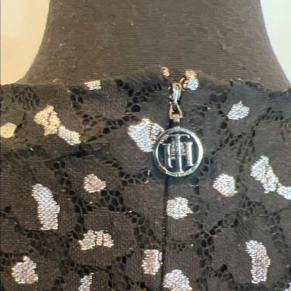 Tommy Hilfiger Black and Silver Mini Dress 8P - Picture 8 of 9